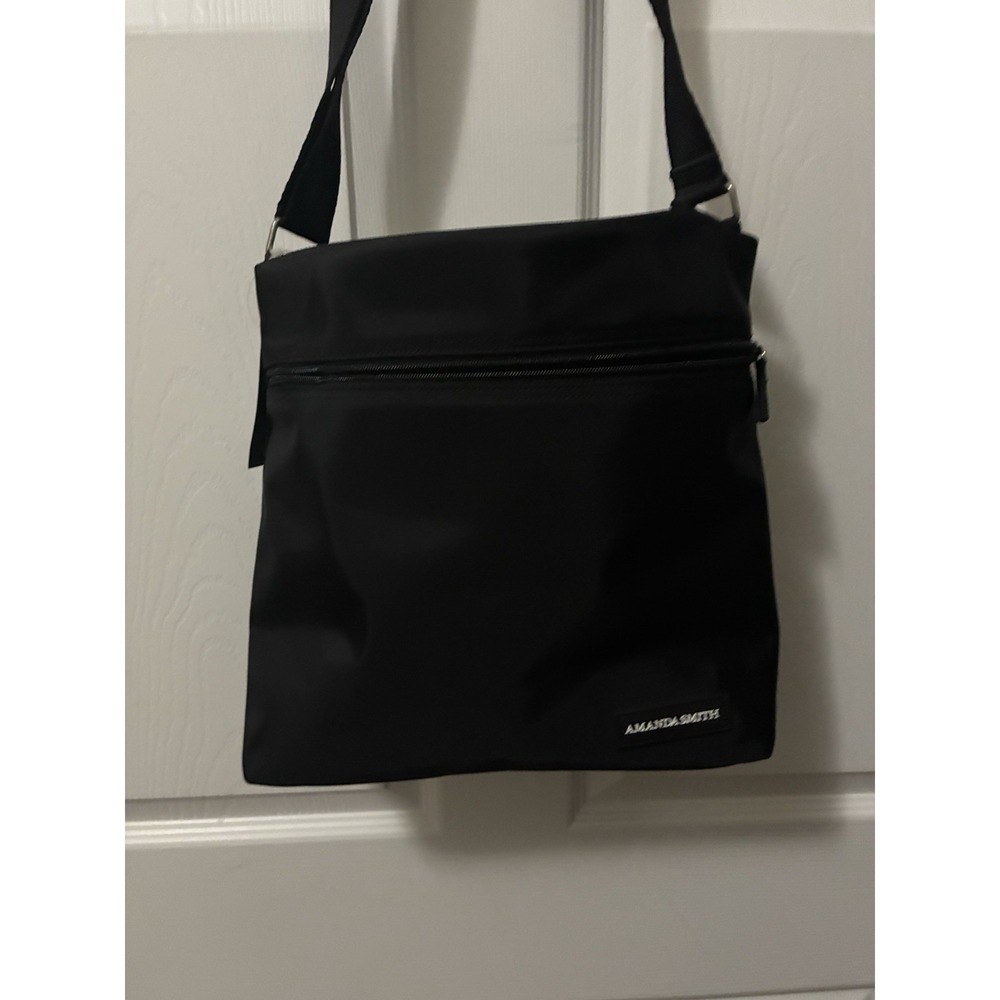 Amanda Smith Black Crossbody Bag Adjustable Strap NWT 21450 Small Rectangle